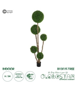 GloboStar® Artificial Garden BUXUS TREE 21111 Τεχνητό Διακοσμητικό Δέντρο Buxus Μ65 x Π60 x Υ200cm